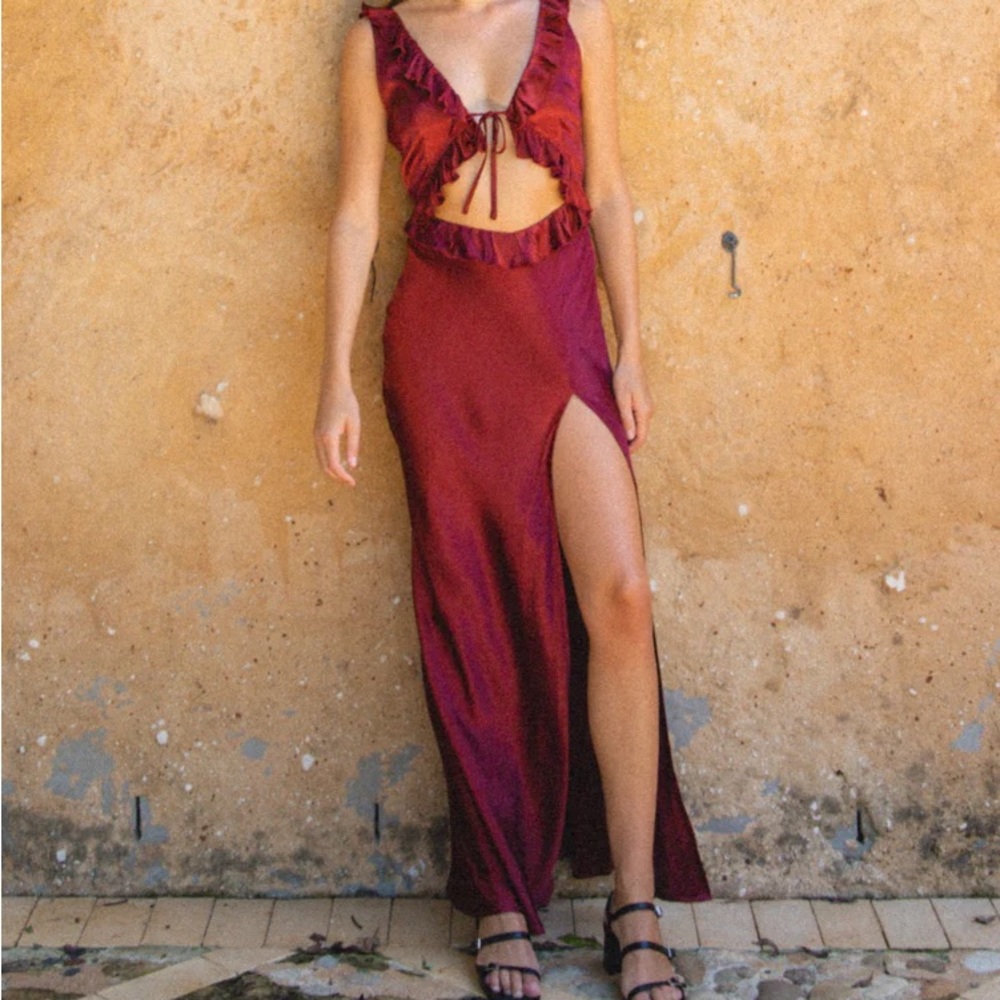 Sicily rose bias cut maxi dress